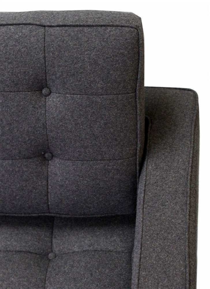Modway Loft Wool Sofa In Dark Gray